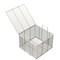 Anysizebasket Rectangular Wire Mesh Basket: 18Lx18Wx12H, 304 SS, 5/16 Rod Frame, Mesh: 2 x .063 TMT-180180120-Q02S - alternate 1